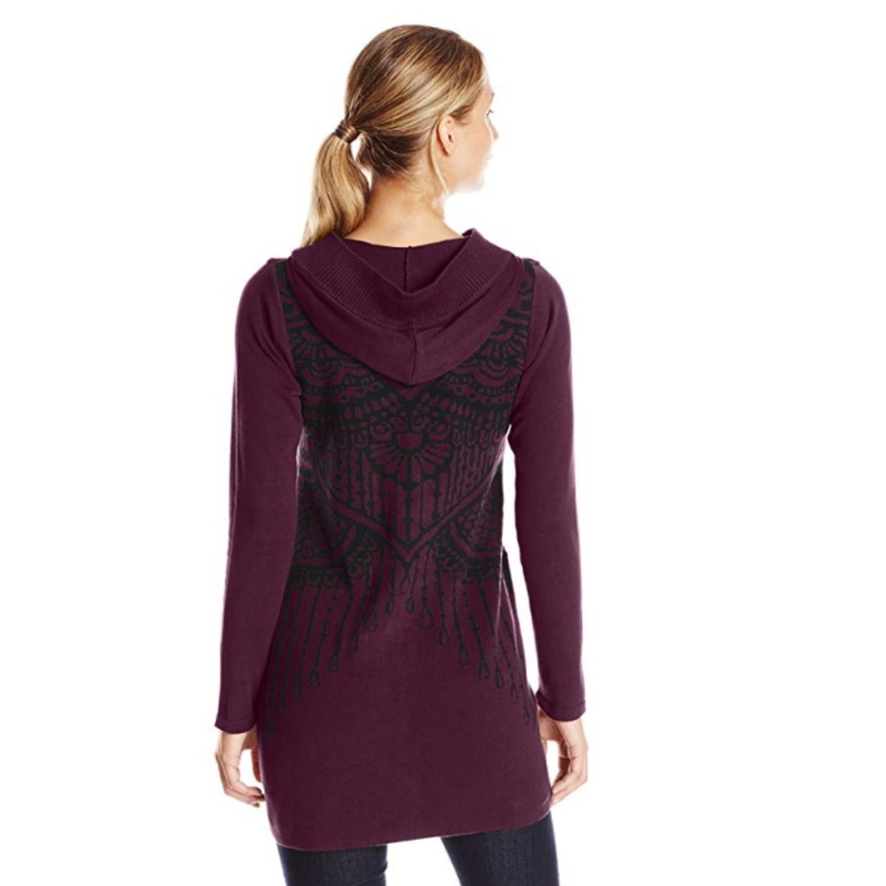 prAna Misha Duster Sweater Black Plum Medium